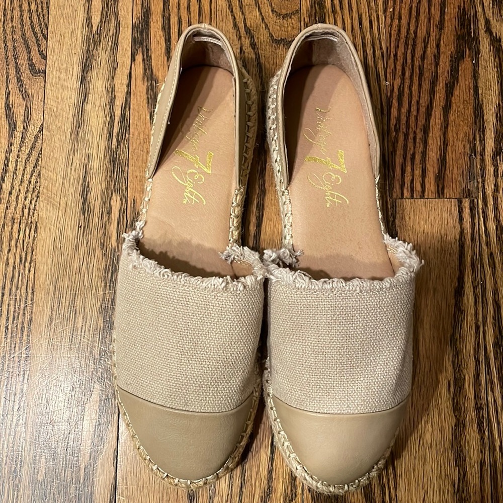 Vintage 7 Eight flats canvas logo espadrilles